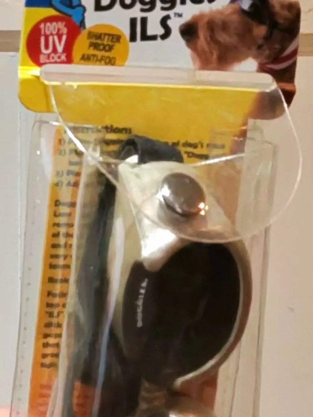 Protective Doggles Dog Goggles — Black Lenses with Chrome Frame
